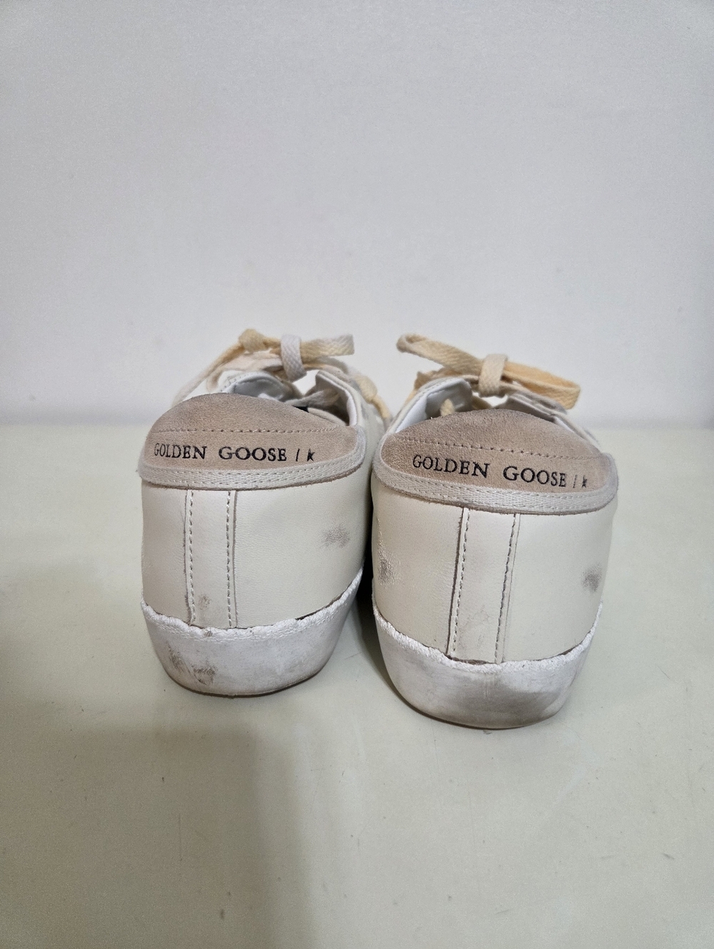Golden Goose Super-Star Classic With List - Cream & Beige Low-Top Star Sneakers - Picture 6 of 15